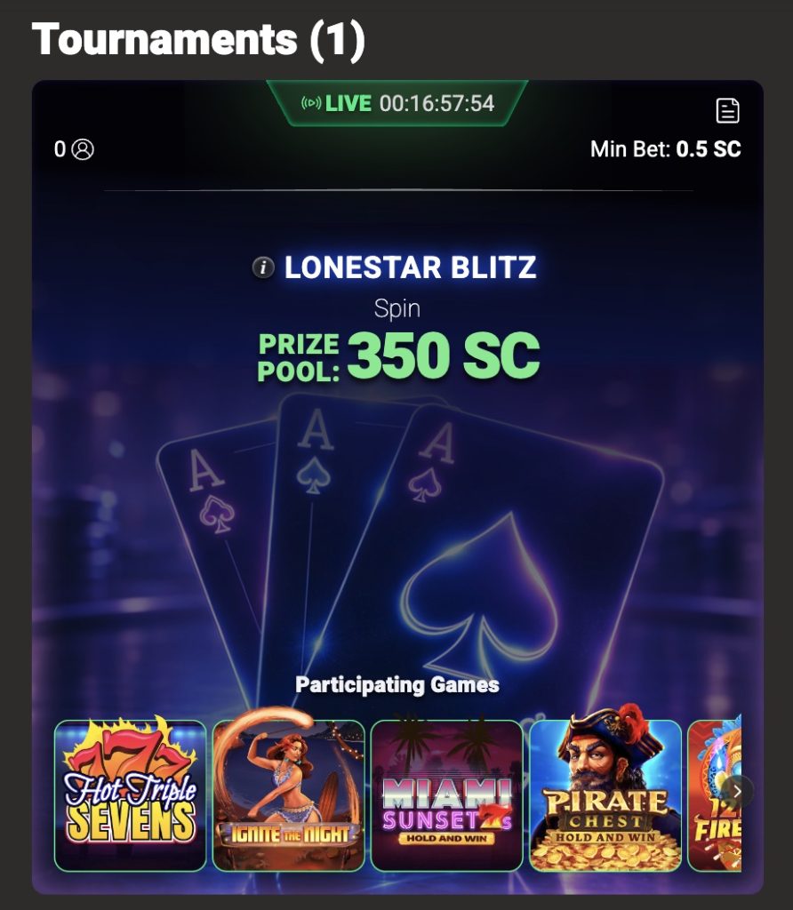 LoneStar Blitz Slots Tournament